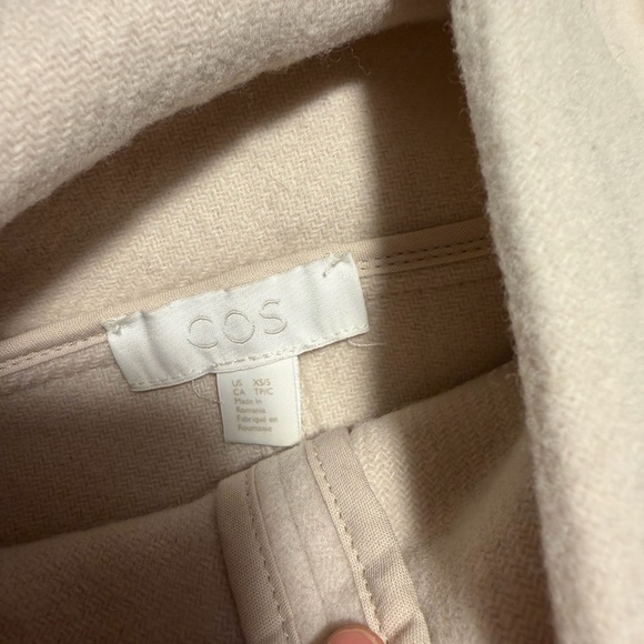 COS Cream Textured Wool Hoodie - Picture 4 of 6